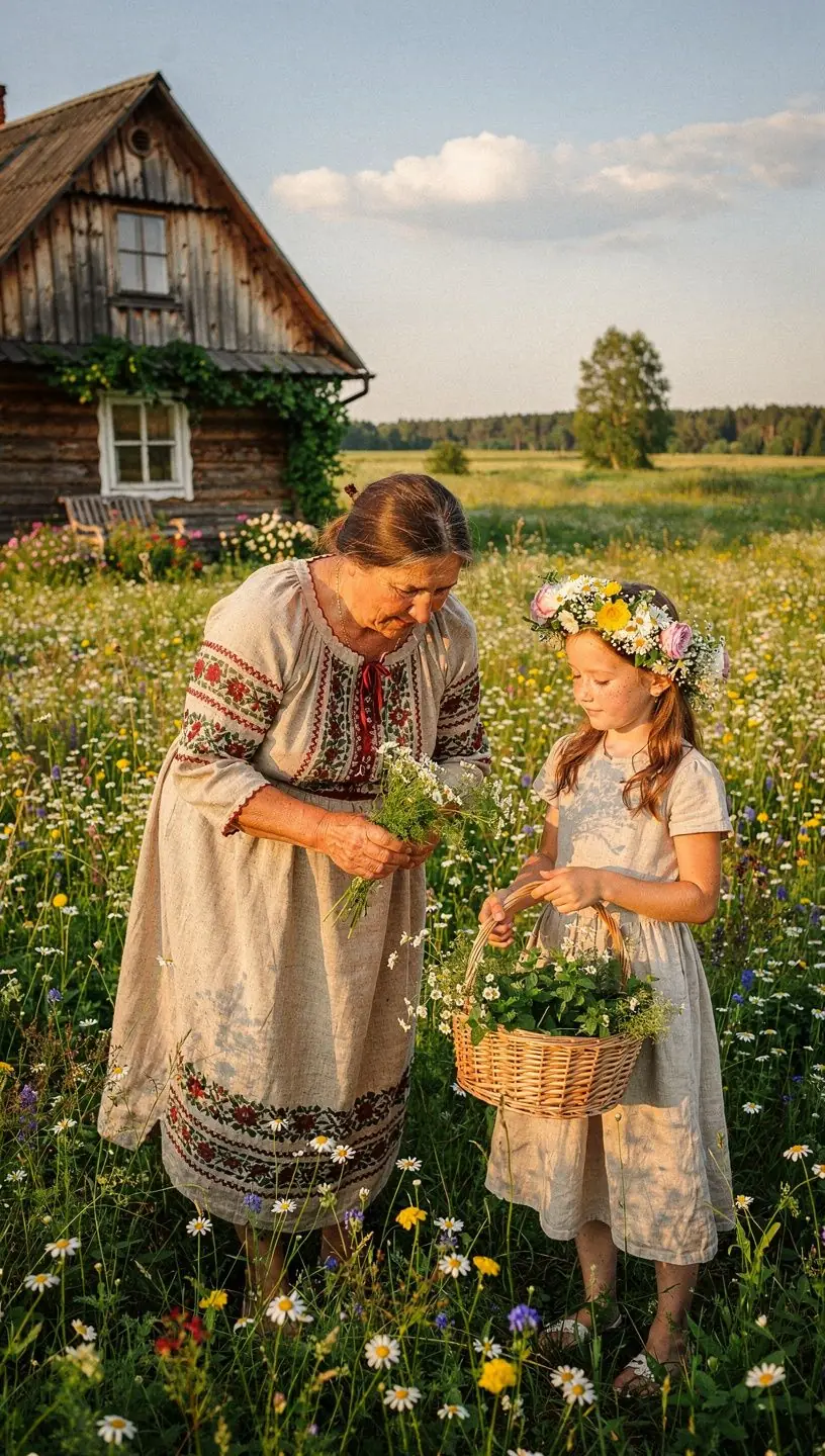 Gėrimas, pagamintas iš šviežių pievų augalų, supakuotas ekologiškame maišelyje.